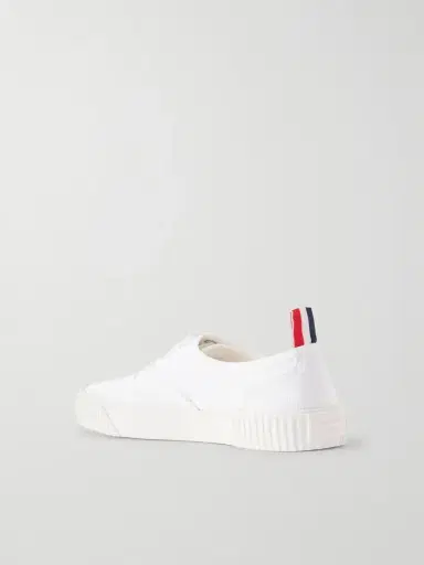 Thom Browne Heritage Grosgrain-trimmed Cotton-canvas Sneakers | Thumbnail 3