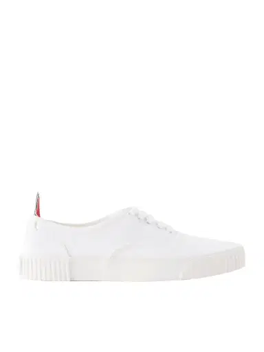 Thom Browne Heritage Grosgrain-trimmed Cotton-canvas Sneakers | Thumbnail 1