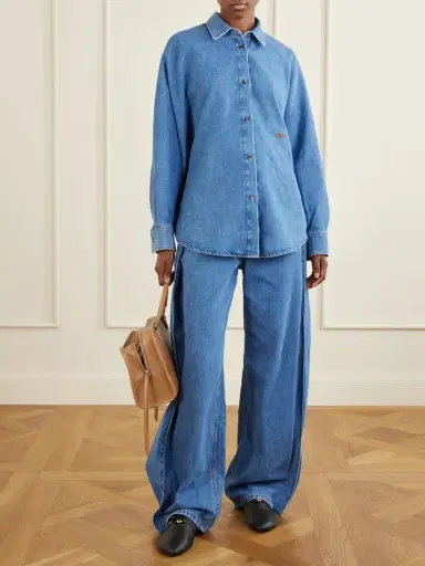 Loewe Logo-embroidered Denim Shirt | Thumbnail 2 Loewe Logo-embroidered Denim Shirt | Thumbnail 2