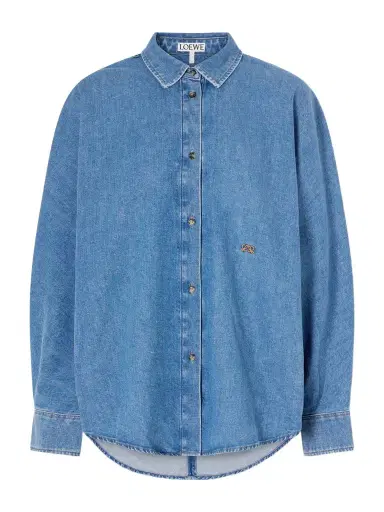 Loewe Logo-embroidered Denim Shirt | Thumbnail 1 Loewe Logo-embroidered Denim Shirt | Thumbnail 1