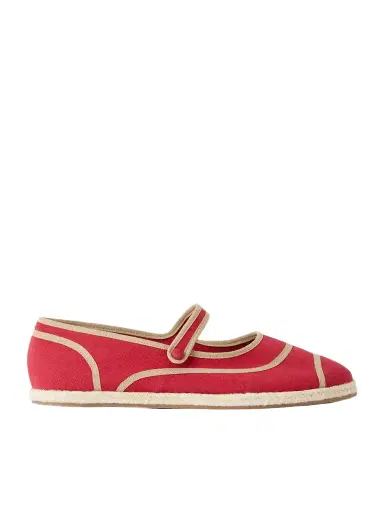 Staud Nora Canvas Espadrille Mary Jane Flats | Thumbnail 1