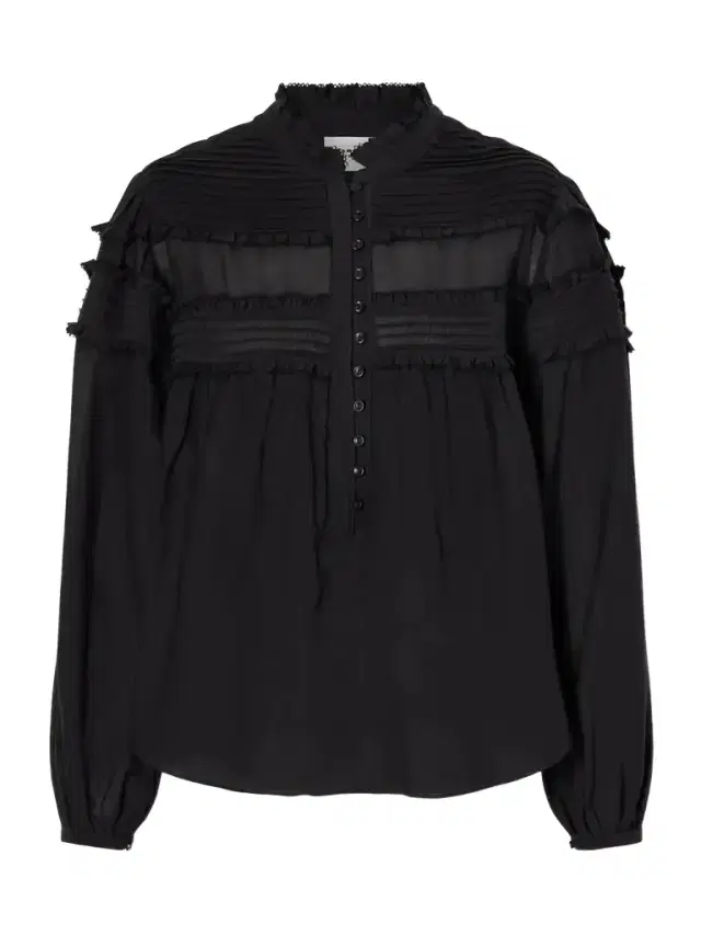 Doane Ruffled Cotton-blend Voile Blouse