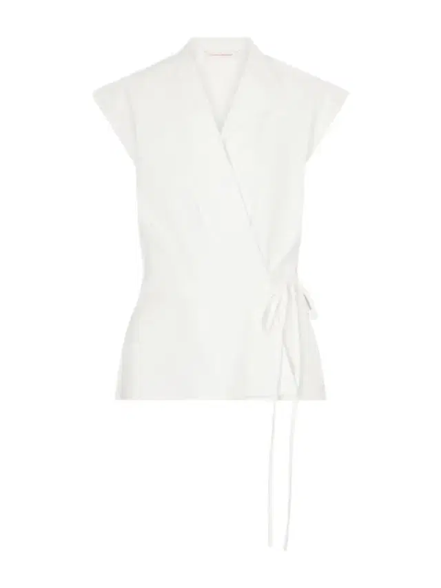 Carolina Herrera Wrap Cotton-blend Shirt