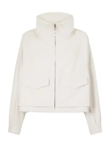 Loewe Leather-trimmed Anagram-embroidered Cropped Cotton And Silk-blend Gabardine Jacket | Thumbnail 1 Loewe Leather-trimmed Anagram-embroidered Cropped Cotton And Silk-blend Gabardine Jacket | Thumbnail 1