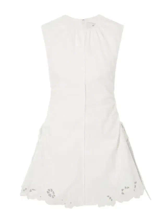 SIR. Klara Ruched Broderie Anglaise Cotton Mini Dress