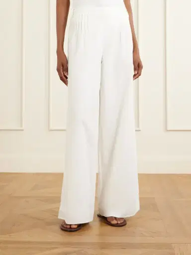 SIR. Beatrice Pintucked Cotton Wide-leg Pants | Thumbnail 3 SIR. Beatrice Pintucked Cotton Wide-leg Pants | Thumbnail 3