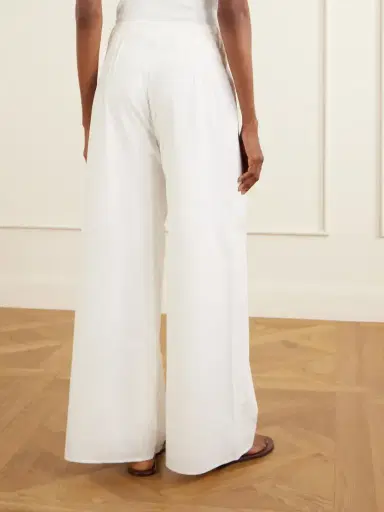 SIR. Beatrice Pintucked Cotton Wide-leg Pants | Thumbnail 4 SIR. Beatrice Pintucked Cotton Wide-leg Pants | Thumbnail 4