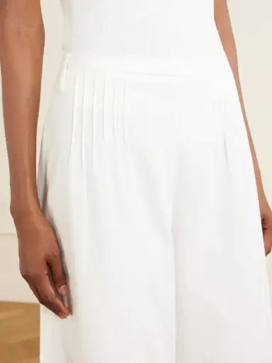 SIR. Beatrice Pintucked Cotton Wide-leg Pants | Thumbnail 5 SIR. Beatrice Pintucked Cotton Wide-leg Pants | Thumbnail 5