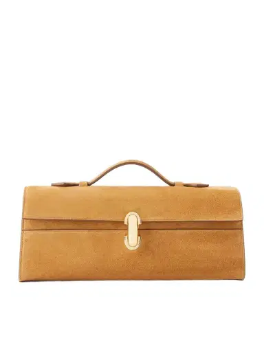 Savette Slim Symmetry Suede Clutch | Thumbnail 1 Savette Slim Symmetry Suede Clutch | Thumbnail 1