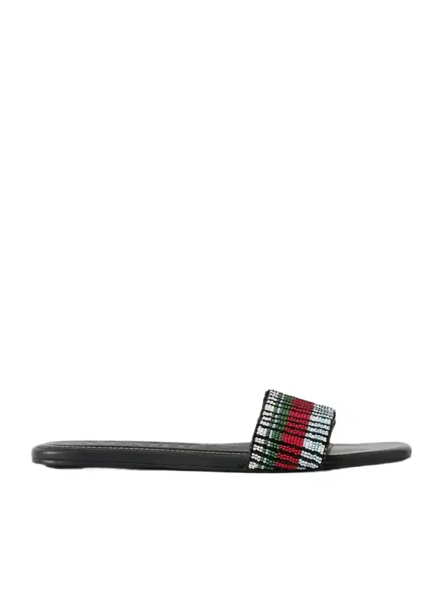 Staud + Da Adolfo Tove Beaded Leather Slides