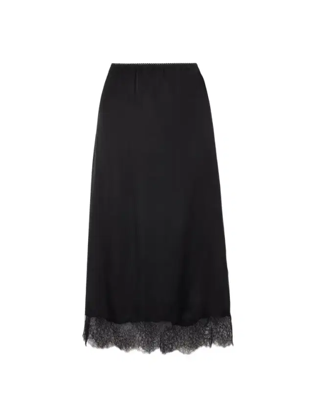 Anine Bing Shelby Lace-trimmed Silk-blend Midi Skirt