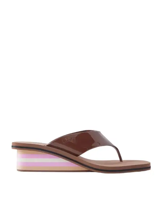 Chloé Swimming Cool Patent-leather Sandals