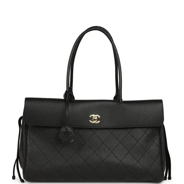 Chanel Chanel Medium "Urban Essential" East West Shopping Tote Black Caviar Gold Hardware