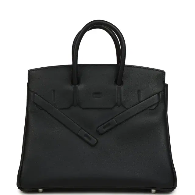 hermes Hermes Birkin 25 Shadow Black Swift Palladium Hardware