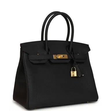 HERMÈS Hermes Birkin 30 Black Togo Gold Hardware | Thumbnail 2 HERMÈS Hermes Birkin 30 Black Togo Gold Hardware | Thumbnail 2