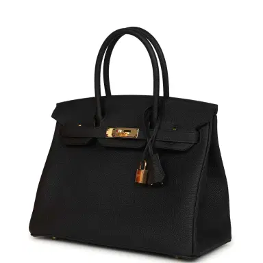 HERMÈS Hermes Birkin 30 Black Togo Gold Hardware | Thumbnail 5 HERMÈS Hermes Birkin 30 Black Togo Gold Hardware | Thumbnail 5