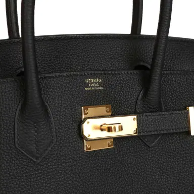 HERMÈS Hermes Birkin 30 Black Togo Gold Hardware | Thumbnail 7 HERMÈS Hermes Birkin 30 Black Togo Gold Hardware | Thumbnail 7