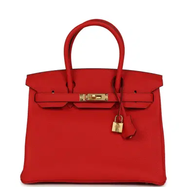HERMÈS Hermes Birkin 30 Rouge de Coeur Togo Gold Hardware | Thumbnail 1 HERMÈS Hermes Birkin 30 Rouge de Coeur Togo Gold Hardware | Thumbnail 1