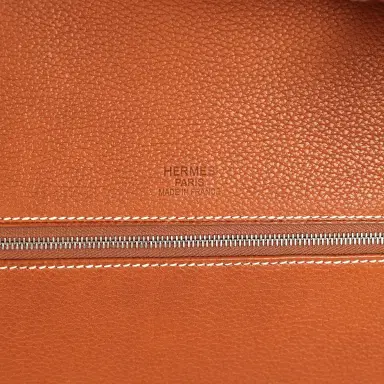 HERMÈS Hermes Birkin 35 A L'Envers Ficelle-Ecru H Dyed Canvas and Fauve Barenia Faubourg Palladium Hardware | Thumbnail 9