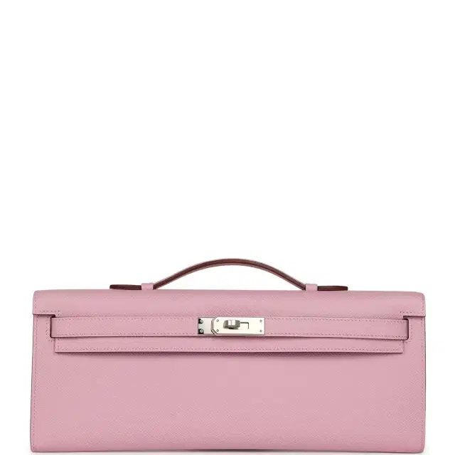 hermes Hermes Kelly Cut Mauve Sylvestre Epsom Palladium Hardware