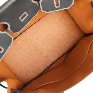 HERMÈS Hermes Special Order (HSS) Birkin 35 Black Verso Togo Brushed Palladium Hardware | Thumbnail 8
