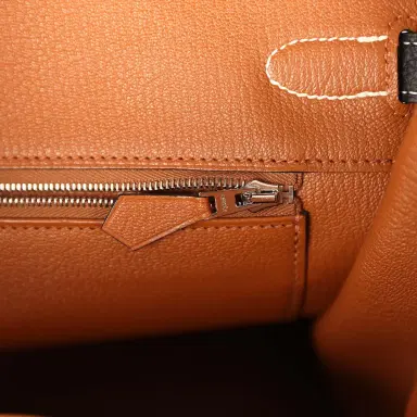 HERMÈS Hermes Special Order (HSS) Birkin 35 Black Verso Togo Brushed Palladium Hardware | Thumbnail 9