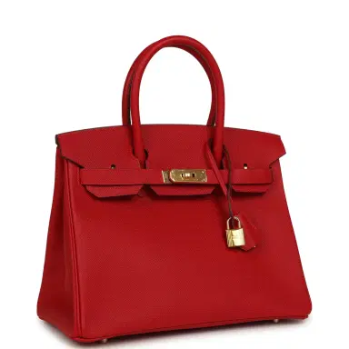 HERMÈS Pre-owned Hermes Birkin 30 Rouge Casaque Epsom Gold Hardware | Thumbnail 2