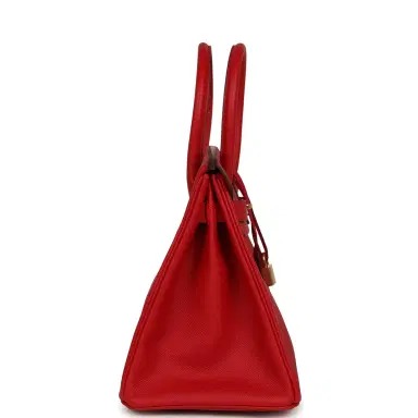 HERMÈS Pre-owned Hermes Birkin 30 Rouge Casaque Epsom Gold Hardware | Thumbnail 3