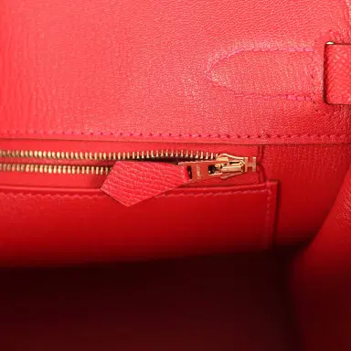 HERMÈS Pre-owned Hermes Birkin 30 Rouge Casaque Epsom Gold Hardware | Thumbnail 9