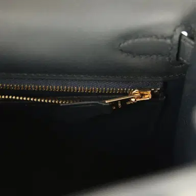HERMÈS Pre-owned Hermes Kelly Sellier 25 Black Verso Sombrero Gold Hardware | Thumbnail 9