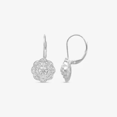 Hearts On Fire Hearts On Fire Lorelei 18K White Gold Diamond Drop Earrings by The Solist | Thumbnail 3