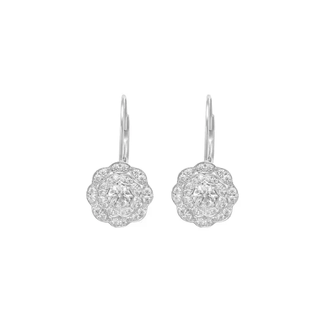 Hearts On Fire Hearts On Fire Lorelei 18K White Gold Diamond Drop Earrings by The Solist