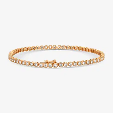 Mémoire Mémoire Milgrain 18K Rose Gold Line Diamond Tennis Bracelet by The Solist | Thumbnail 3 Mémoire Mémoire Milgrain 18K Rose Gold Line Diamond Tennis Bracelet by The Solist | Thumbnail 3