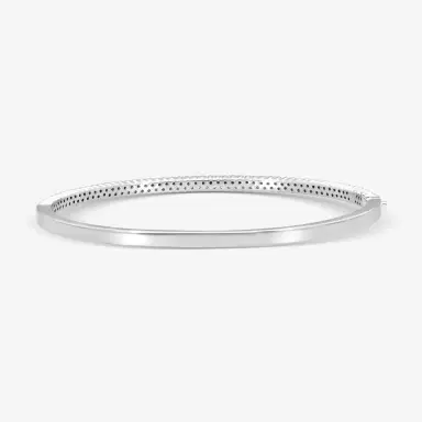 Mémoire Mémoire Paramount 18K White Gold Double Row Diamond Bangle Bracelet by The Solist | Thumbnail 3