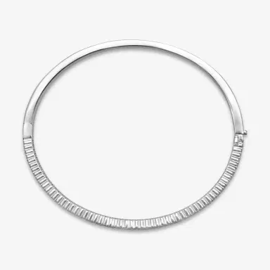 Mémoire Mémoire Paramount 18K White Gold Triple Row Diamond Bangle Bracelet by The Solist | Thumbnail 2