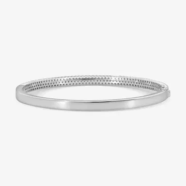 Mémoire Mémoire Paramount 18K White Gold Triple Row Diamond Bangle Bracelet by The Solist | Thumbnail 3