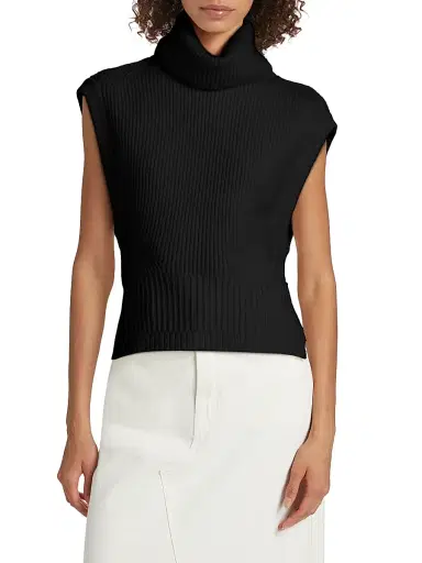 Simkhai Women's Maple Ribbed Sleeveless Top - Black - Size XL | Thumbnail 3 Simkhai Women's Maple Ribbed Sleeveless Top - Black - Size XL | Thumbnail 3
