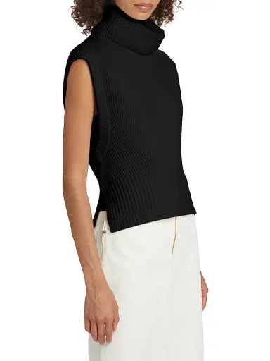 Simkhai Women's Maple Ribbed Sleeveless Top - Black - Size XL | Thumbnail 4 Simkhai Women's Maple Ribbed Sleeveless Top - Black - Size XL | Thumbnail 4