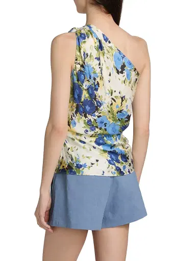 A.L.C. Women's Eliana Floral Tie-Detail Top - Butter Capri Multi - Size 14 | Thumbnail 5 A.L.C. Women's Eliana Floral Tie-Detail Top - Butter Capri Multi - Size 14 | Thumbnail 5
