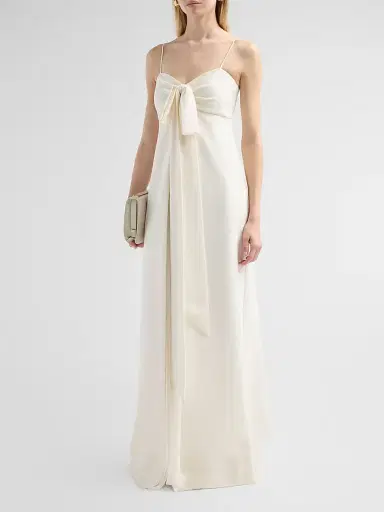 Cinq à Sept Women's Amberly Bow Gown - Ivory - Size 14 | Thumbnail 4 Cinq à Sept Women's Amberly Bow Gown - Ivory - Size 14 | Thumbnail 4