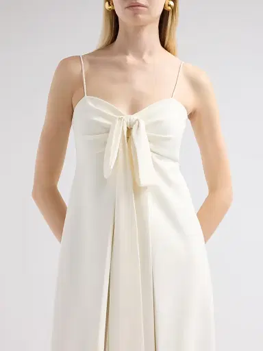 Cinq à Sept Women's Amberly Bow Gown - Ivory - Size 14 | Thumbnail 5 Cinq à Sept Women's Amberly Bow Gown - Ivory - Size 14 | Thumbnail 5