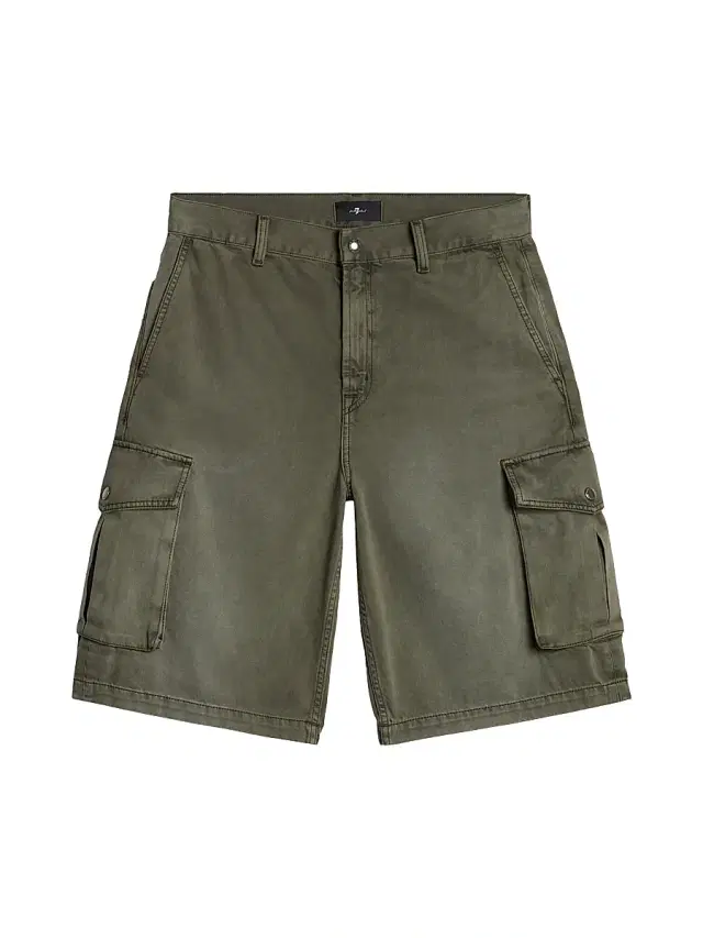 Men's Cotton-Blend Cargo Shorts - Sunfaded Moss