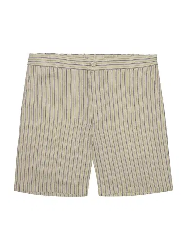 RAILS Men's Wilson Striped Linen-Cotton Shorts - Ecru Multi Stripe | Thumbnail 1