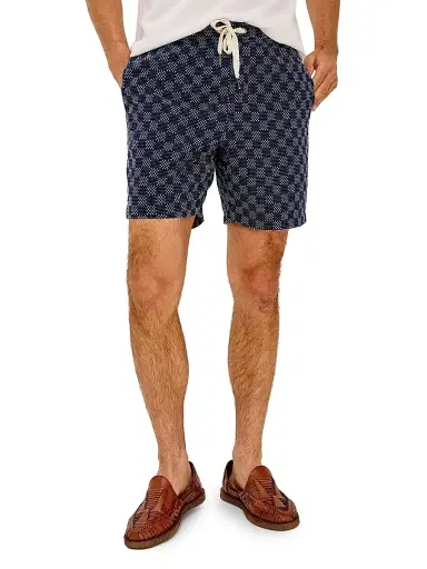 Rails Men's Cruz Check Cotton Shorts - Navy Sashiko | Thumbnail 3 Rails Men's Cruz Check Cotton Shorts - Navy Sashiko | Thumbnail 3