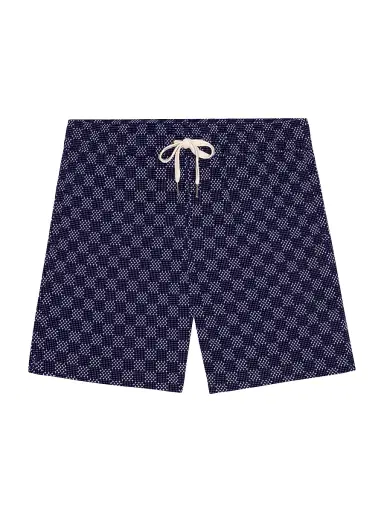 Rails Men's Cruz Check Cotton Shorts - Navy Sashiko | Thumbnail 1 Rails Men's Cruz Check Cotton Shorts - Navy Sashiko | Thumbnail 1