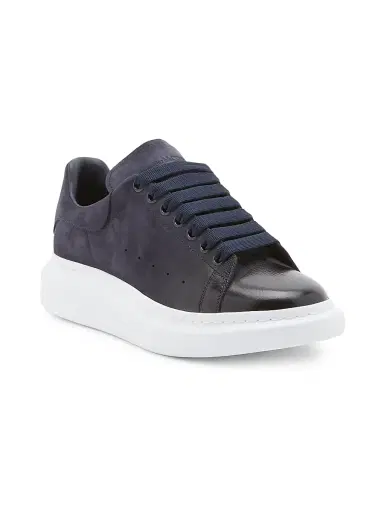 Alexander McQueen Men's Oversized Spray-Toe Suede Sneakers | Thumbnail 2 Alexander McQueen Men's Oversized Spray-Toe Suede Sneakers | Thumbnail 2