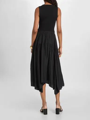 Ramy Brook Women's Hadley Sleeveless Ribbed Midi Dress - Black | Thumbnail 5