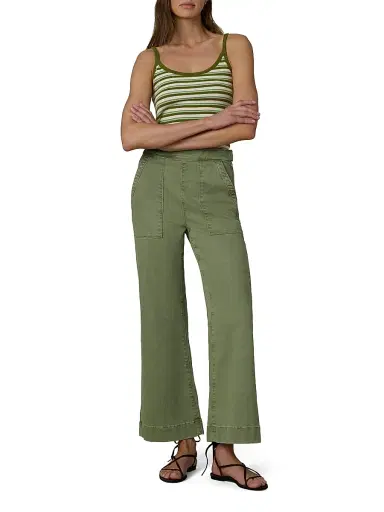 Joe's Jeans Women's The Side Zip Wide-Leg Ankle Pants - Pesto - Size 32 | Thumbnail 2