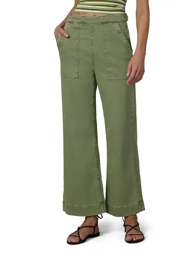 Joe's Jeans Women's The Side Zip Wide-Leg Ankle Pants - Pesto - Size 32 | Thumbnail 3