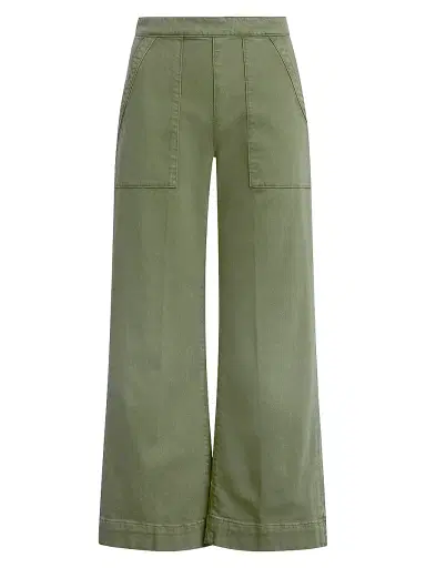 Joe's Jeans Women's The Side Zip Wide-Leg Ankle Pants - Pesto - Size 32 | Thumbnail 1